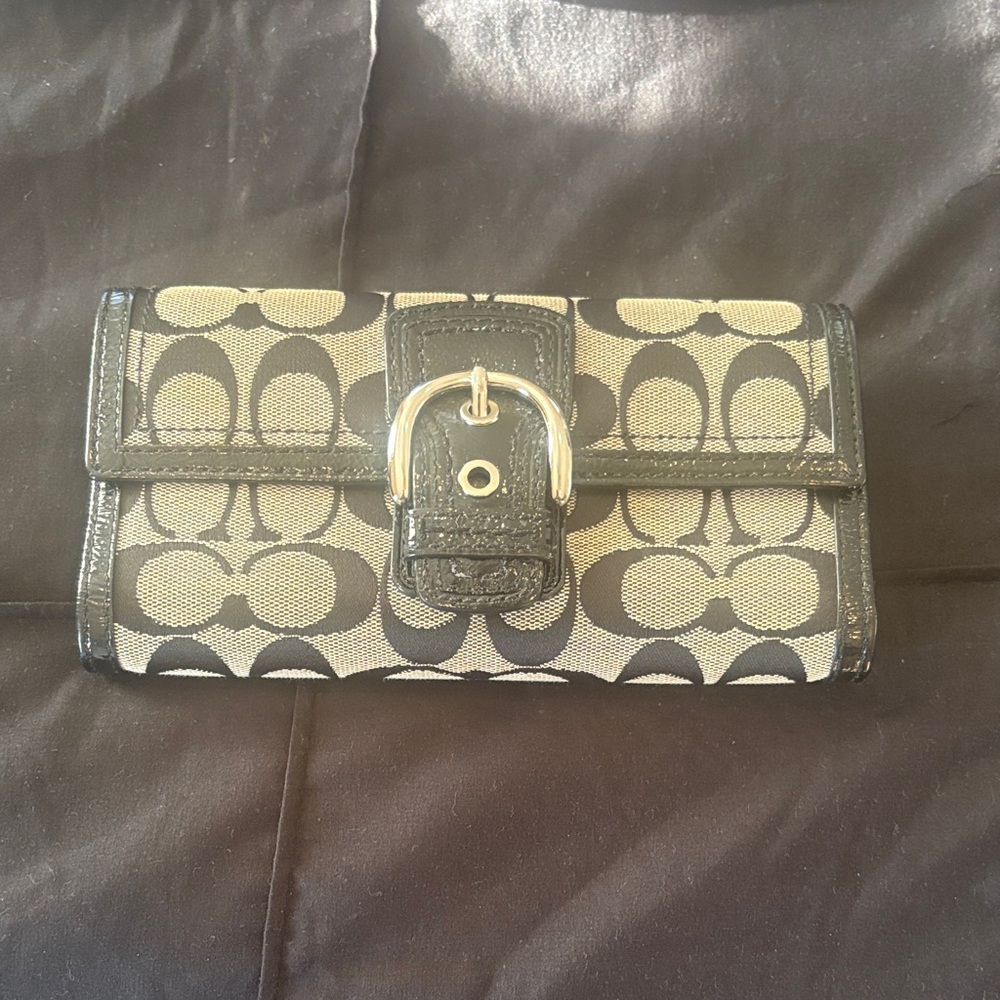 Coach Black and Tan Wallet